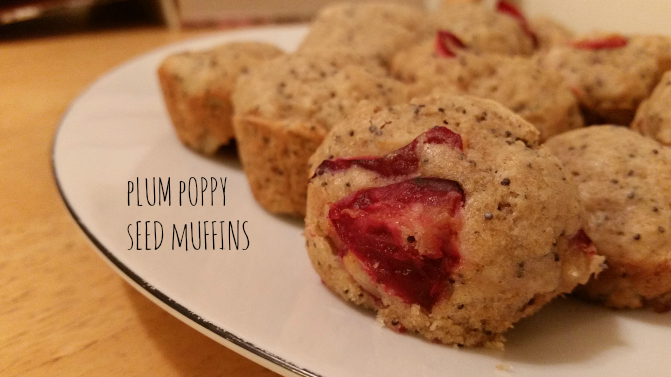 Plum Poppy Seed Muffins